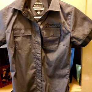 ICON MOTORCYCLE Logo Work Shirt